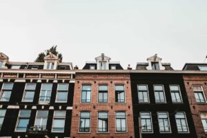 Colorful apartment buildings in Netherlands